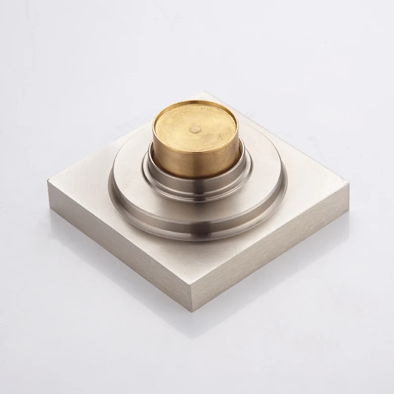 Floor Drain Black Brass Toilet Bathroom Balcony Anti-odor Shower Drain Strainer Cover Square Hidden Tile Insert Waste Grates