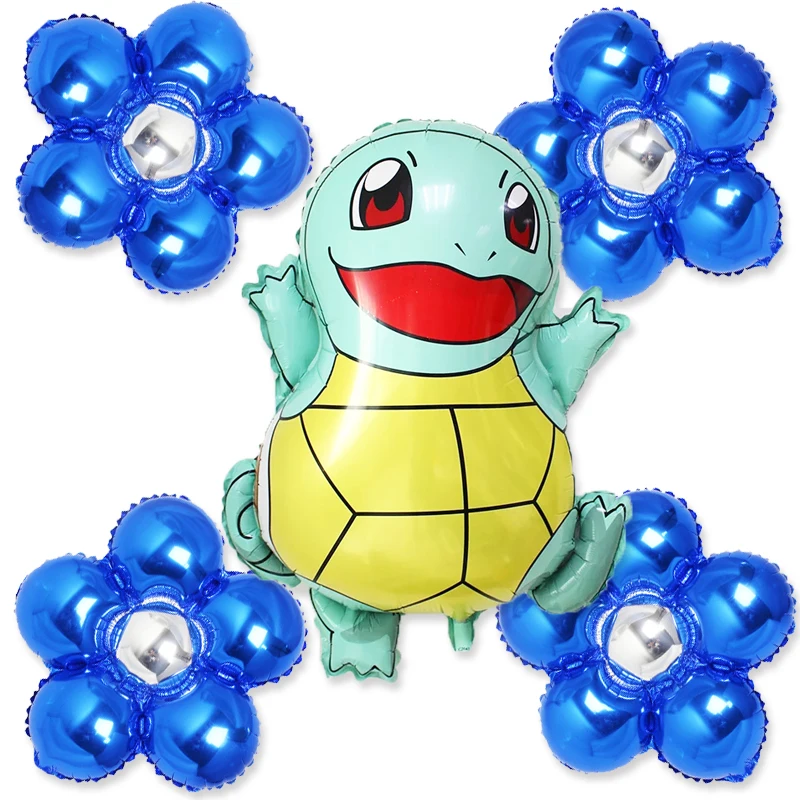 5pcs pokemon go balloons for happy birthday balloons Squirtle cartoon