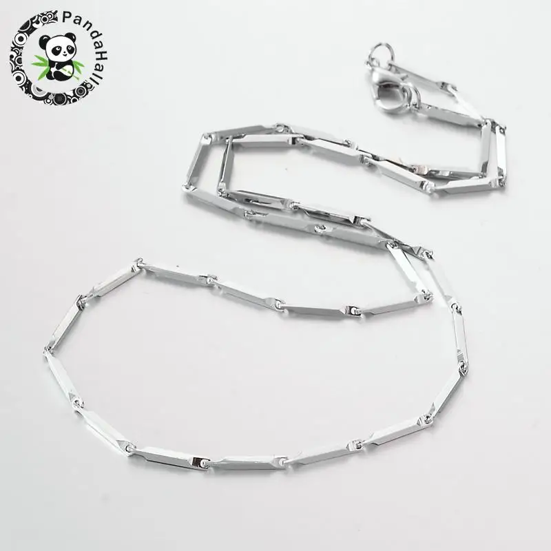 Buy Stainless Steel Bar Link Chain Necklaces, with