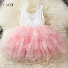 Милое кружевное розовое платье с оборками и цветочным узором для девочек; коллекция года; бальное платье из Мягкого Тюля без рукавов; нарядные платья для девочек; платья для причастия