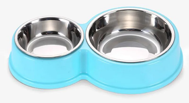 Pawstrip, двойная миска для собак из нержавеющей стали, миска для кормления домашних животных, миска для питья, фонтан, кормушка для щенка, миска для кошек