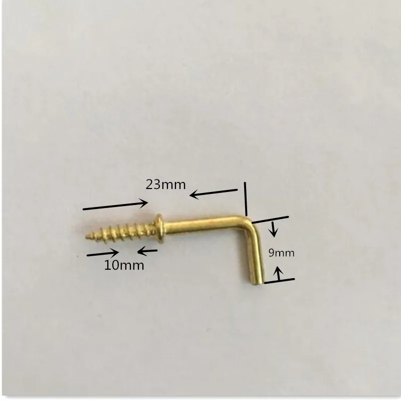 23*9MM 300pcs decorative accessories color gold right hook hinger