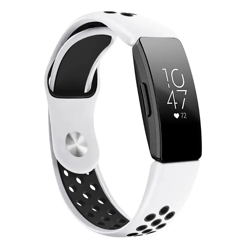 Двухцветные силиконовые часы ремешок для Fitbit Inspire/Inspire Hr Сменный ремень наручные часы с ремешком-браслетом аксессуары - Цвет: Черный