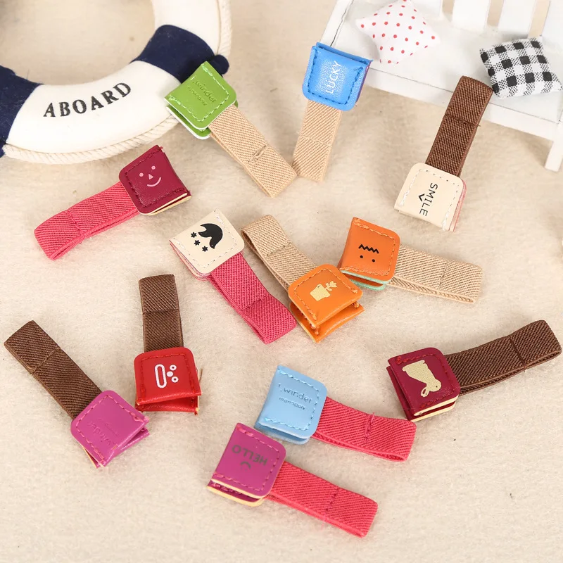 

30pcs/lot PU Leather Cable Organizer Bobbin Winder Protector Wire Cord Management Marker Holder Cover For iphone USB Data cable