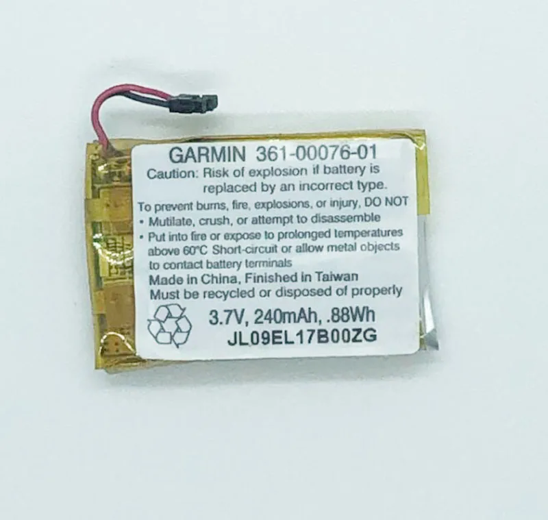Gelar 3.7v 240mah Bateria de Substituição 0.88wh para Garmin 36100076-01