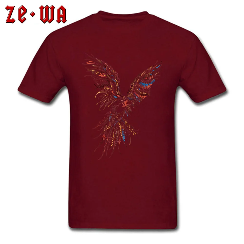 Custom animal abstract artparrot Classic Short Sleeve Summer/Autumn Tees Discount Crewneck Pure Cotton T-Shirt Youth T Shirt animal abstract artparrot maroon