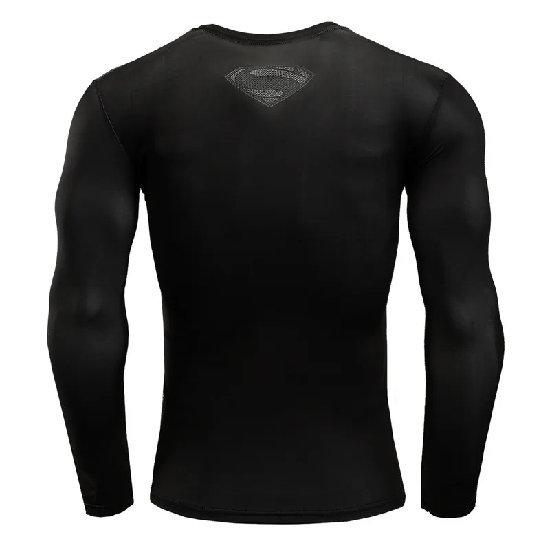 Лидер продаж фитнес ММА компрессионная рубашка для мужчин аниме бодибилдинг с длинным рукавом тренировки 3D Супермен Каратель футболка футболки