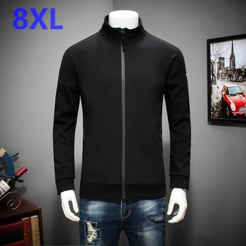 

Plus size 10XL 8XL 6XL 5XL Spring New Men's Patchwork Jackets Casual Men's Thin Jackets Solid Loose Male Coats Brand Clothing