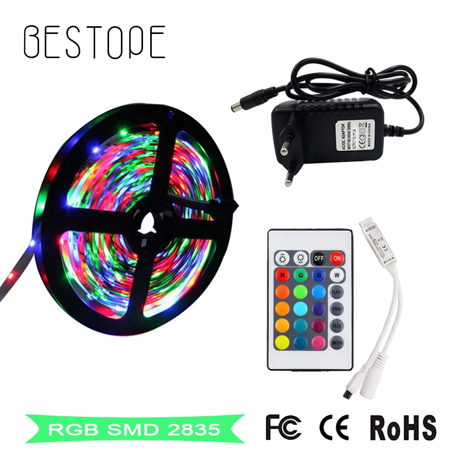 

5M LED Strip 3014 Led Light Tape SMD 2835 DC 12V Non Waterproof RGB LED Light diode Ribbon Flexible Controller for decoration