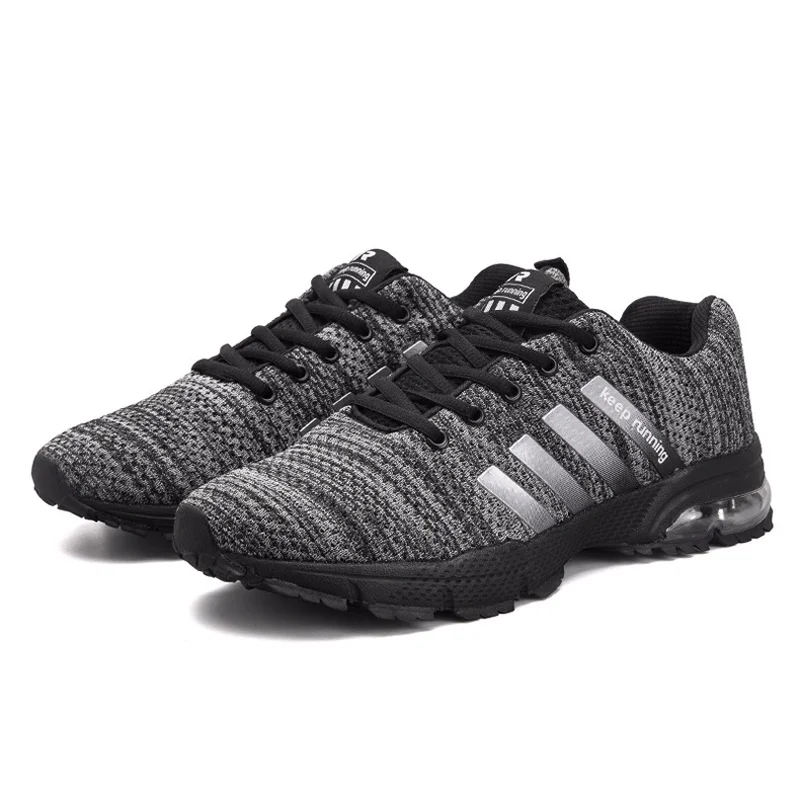 

Mens sneakers new style breathable flying fabric, running shoes outdoor cushioning air cushion fitness,men's shoes size 39-46