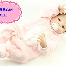 Новинка, милые NPK, полностью силиконовые куклы для новорожденных, около 58 см., Высококачественная Реалистичная детская кукла, подарки для детей, Brinquedos