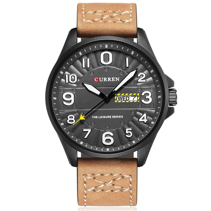 CURREN повседневные мужские часы Топ бренд класса люкс мужские кварцевые часы водонепроницаемые спортивные военные часы мужские кожаные часы Relogio Masculino