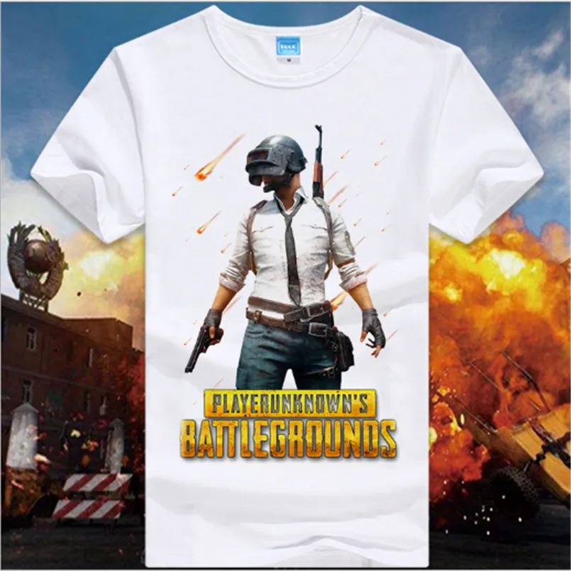 Новая игра Playerunknown's Battlegrounds PUBG Winner Chicken Dinner футболки белые хлопковые с круглым