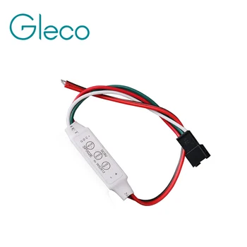 

DC5V Mini 3KEY WS2812 Pixel LED Controller For WS2812 IC Pixel RGB LED Strip 5050 SP002E