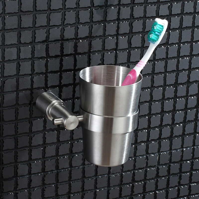 MTTUZK 304 Stainless Steel Toothbrush Holder Wall Mounted Toothbrush