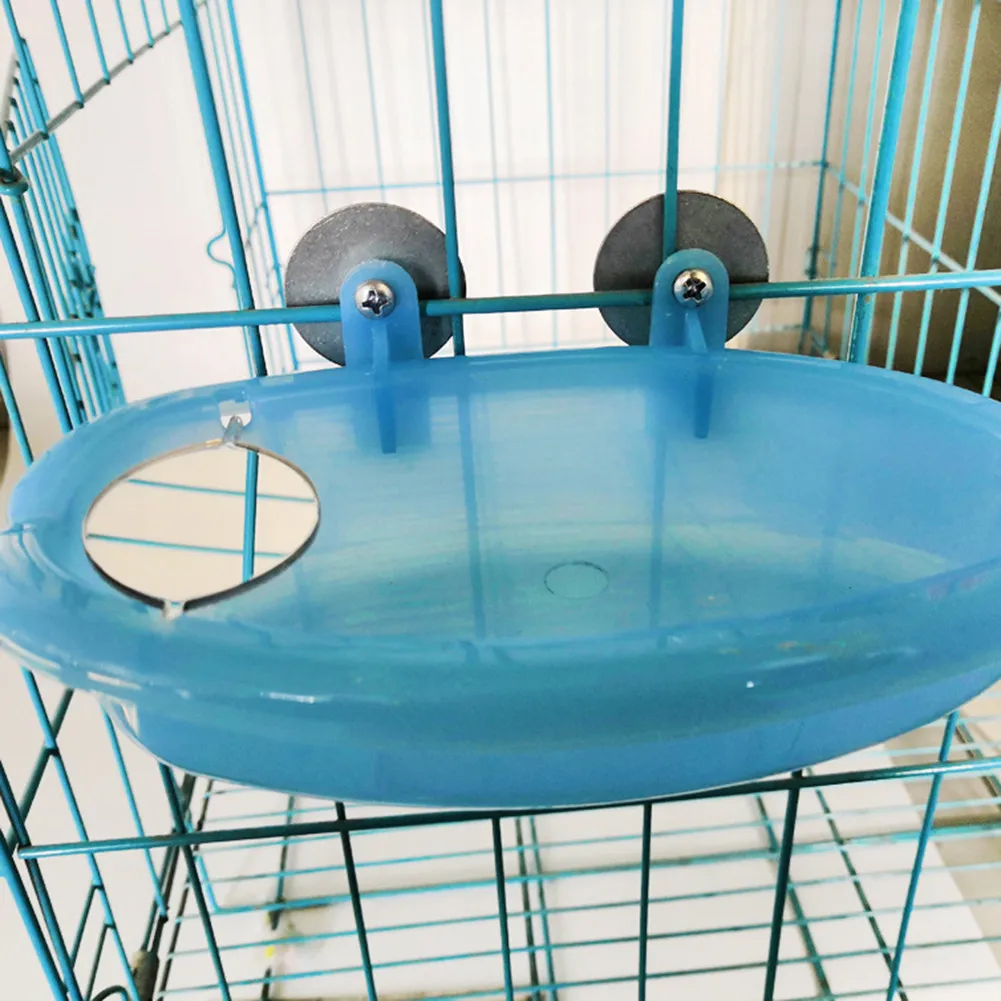 Ванна для птицы с зеркалом попугай умывальник и чашка-кормушка Нетоксичная и безвкусная твердая структура