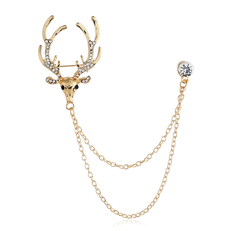 

FLDZ Fashion Cute Creative Antlers Brooch Pin Female Collar Cardigan Brooches Personality Jewelry Clothing Accessories broche