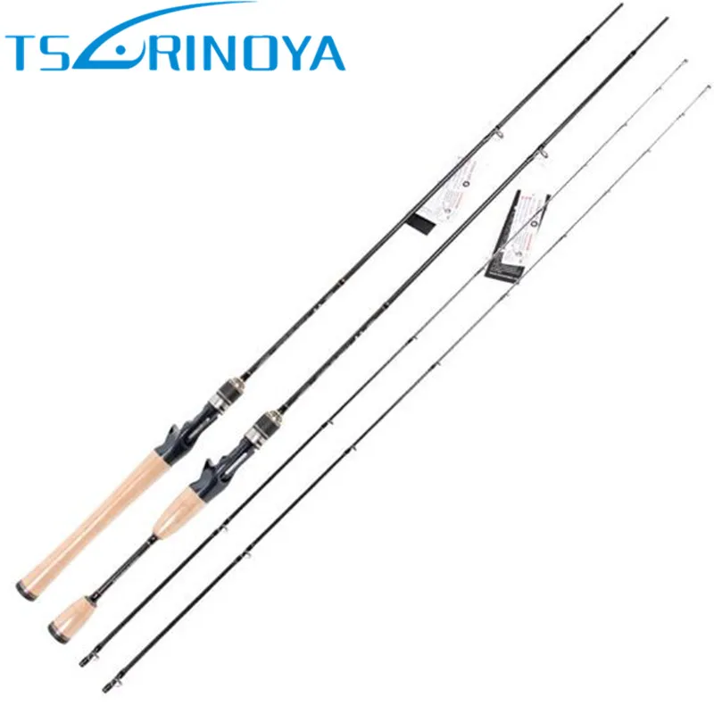 

Tsurinoya 2 Tips Baitcasting Fishing Rod 1.95m/2.13m ML/M Fast Carbon Lure Rods FUJI Guide Ring Fishing Tackle Canne A Peche