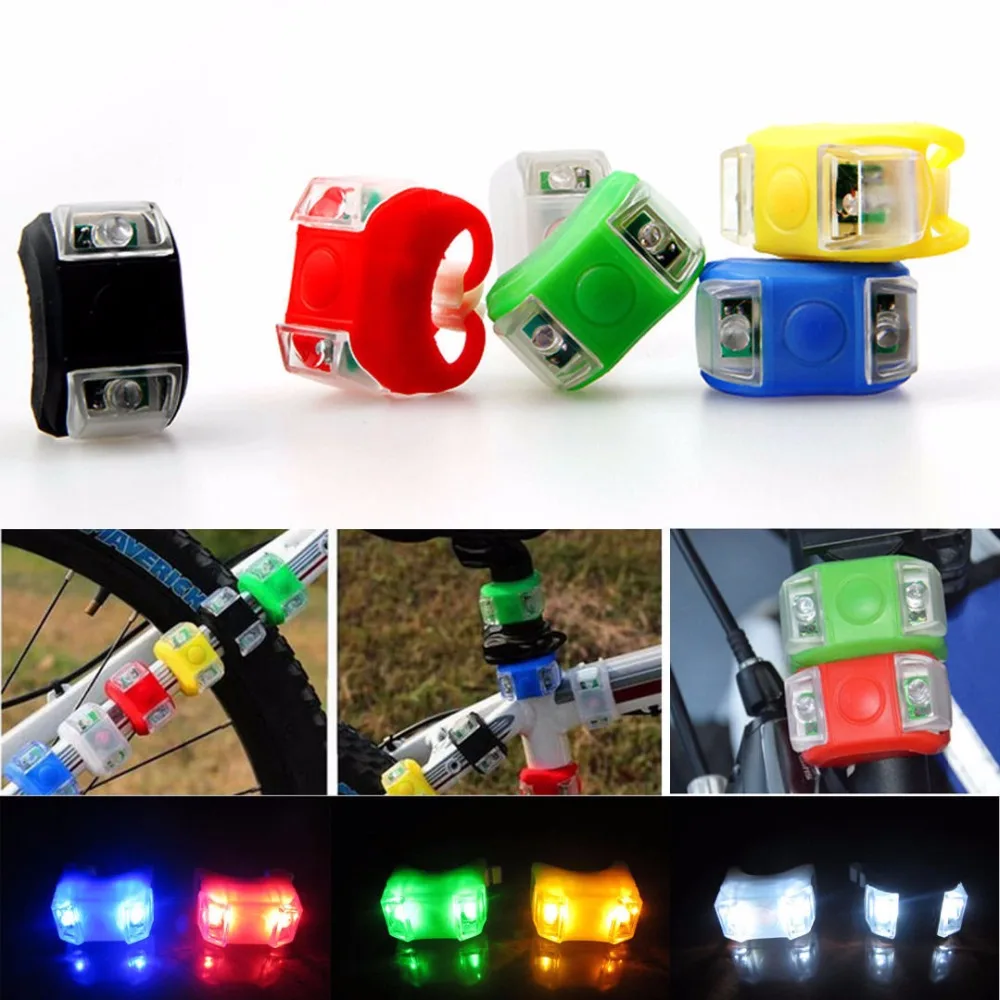 Cheap Waterproof Silicone Mountain Bike Light Cycling Warning Lights Front Rear Tail Lamp Bicycle Light With Battery 1