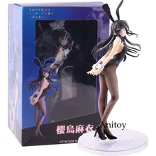 Seishun Buta Yarou Wa Bunny Girl Senpai Sakurajima Mai 1/7 Масштаб ПВХ фигурка Коллекционная модель игрушки