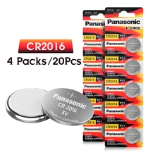 PANASONIC 20pcs cr2016 BR2016 DL2016 LM2016 KCR2016 ECR2016 3v кнопки сотового монета литиевые батареи для часов автомобиля игрушки