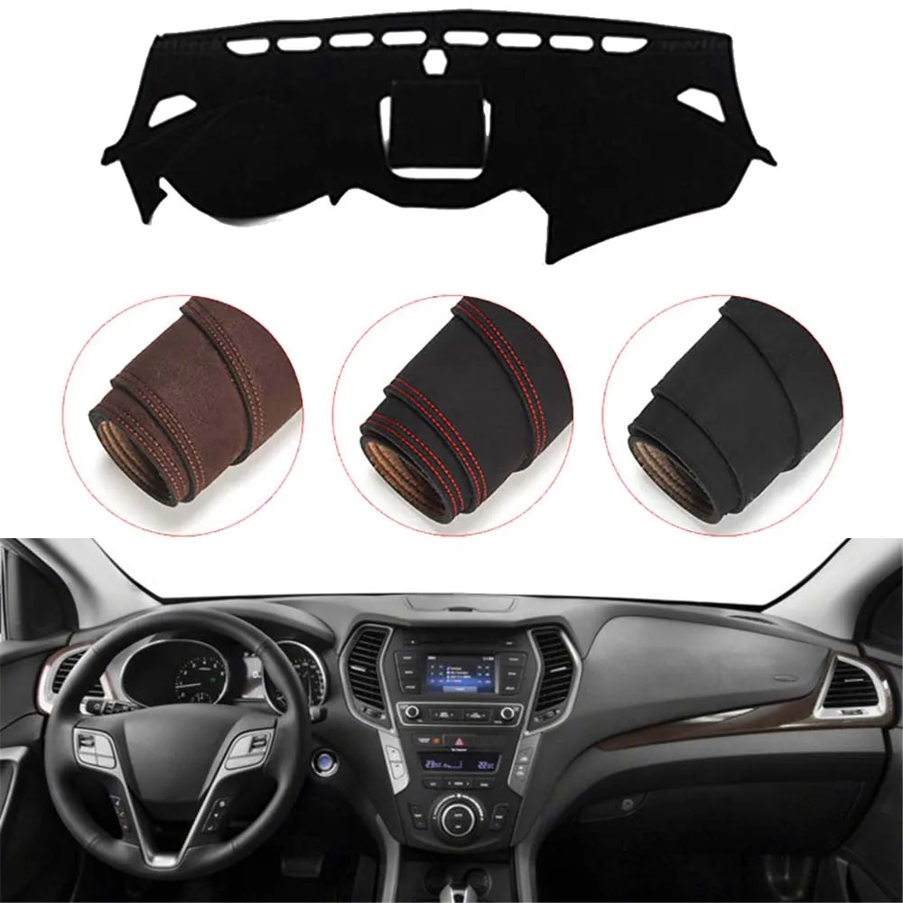 

Console Dashboard Suede Mat Protector Sunshield Cover Fit For Hyundai Santa Fe Santa Fe Sport IX45 Maxcruz 2013-2018