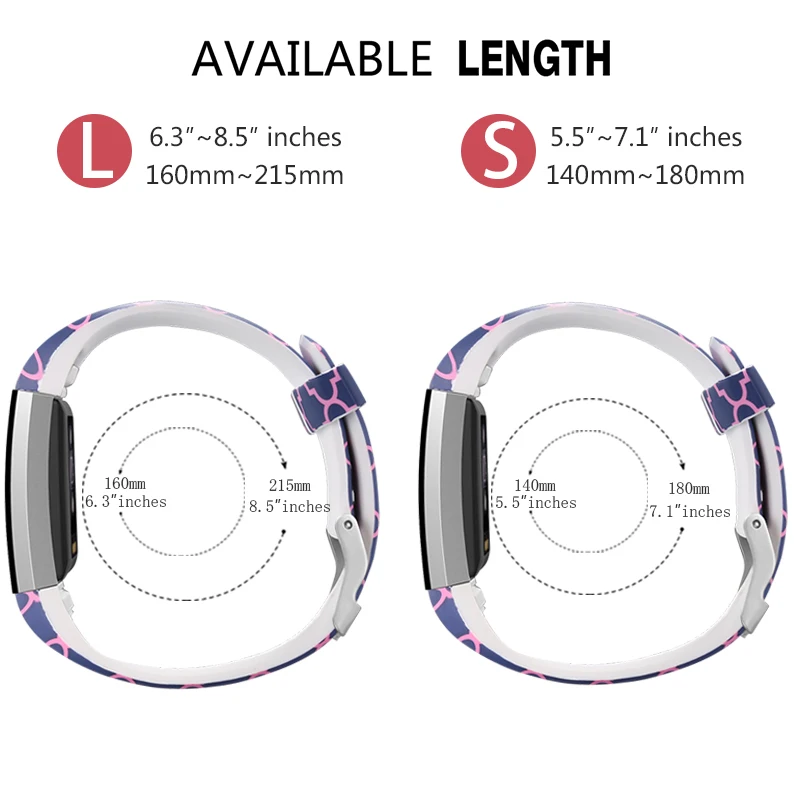 Fashion Soft Wrist for Fitbit Charge 2 Fitness Health Bracelet Smart Strap for Fit bit Watch Band Sports Wristband Accessories