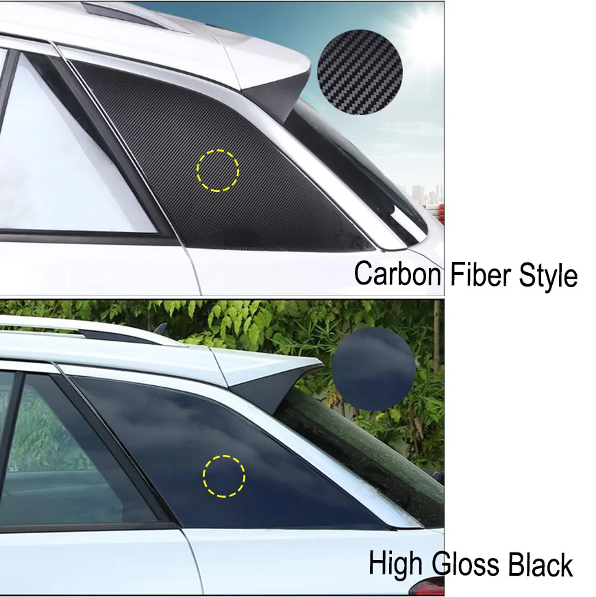 SUNFADA углеродное волокно/Блестящая черная наклейка украшение для автомобилей для VW VOLKSWAGEN T-ROC Скрытая C Колонка слот для автомобиля-Стайлинг
