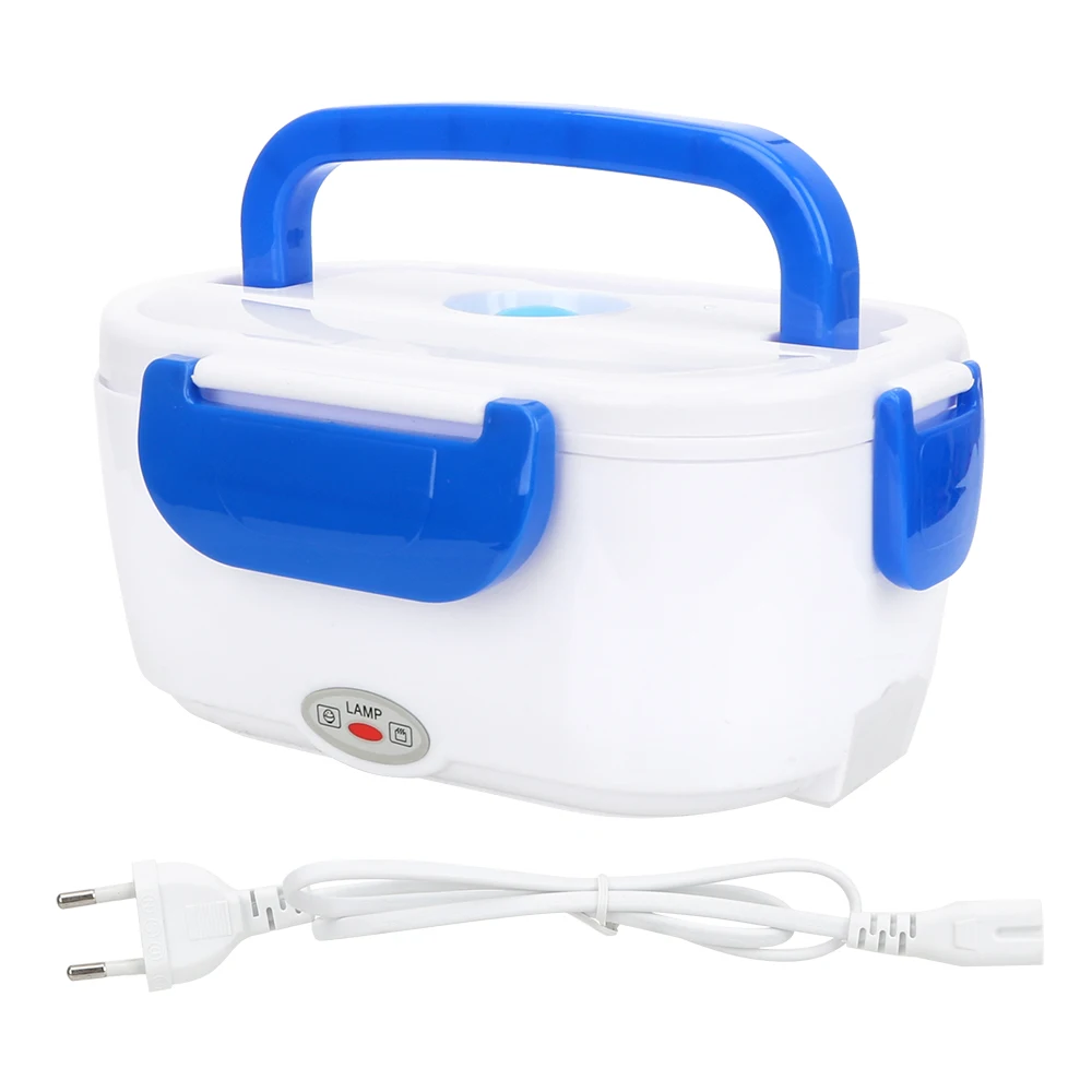 Blue EU Plug HILIFE 220 В/110 в США/ЕС штекер ланч бокс подогреватель еды мультфильм бенто коробка электрическое отопление контейнер для хранения еды кухонные инструменты - Цвет: Blue EU Plug