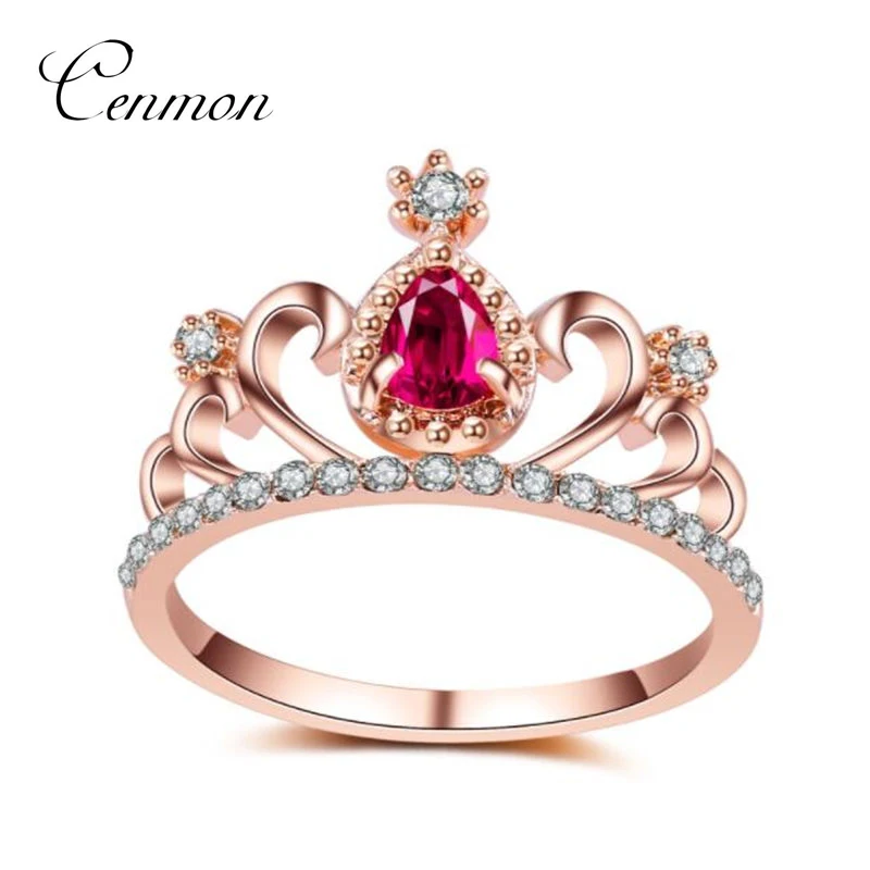 

Trendy Design Hot Sale Finger Ring for Women Wedding Prom Tiara Crown Rings Jewelry accessories Gifts