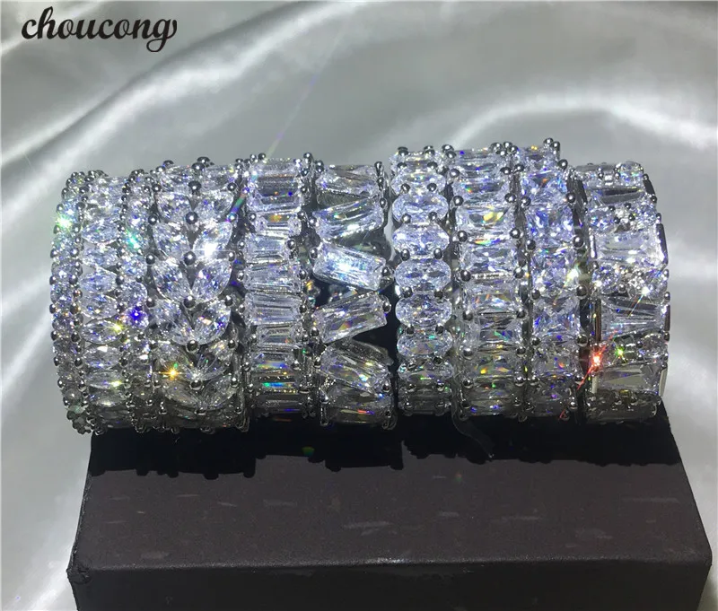 choucong 9 Styles Eternal Finger ring 5A zircon Cz 925 Sterling silver Engagement Wedding Band Rings For Women Men bijoux Gift