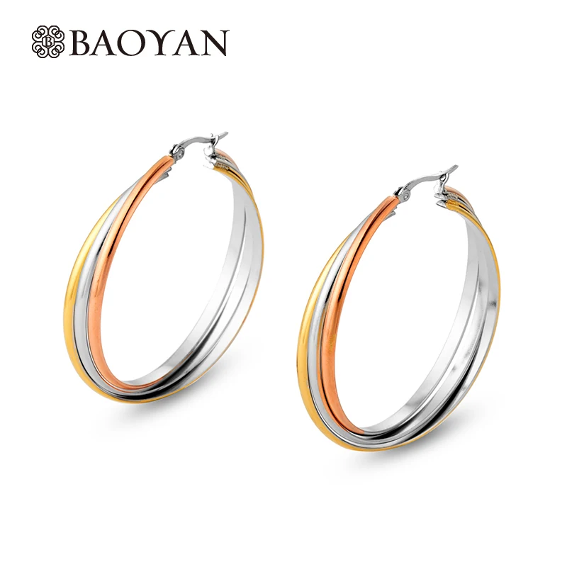New Arrivals Gold Filled Earring 316L Stainless Steel Hoop Earrings For