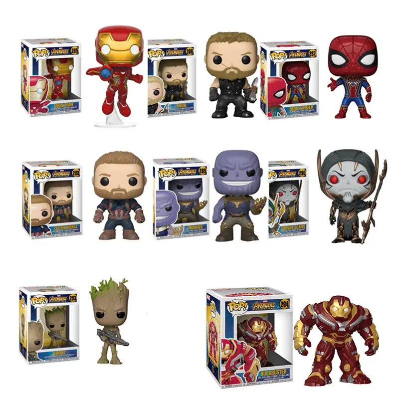 Funko поп Marvel Avengers3: Бесконечность войны Таноса, халкбастера, Тор символов модель фигурку игрушки для детей подарок