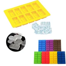 1 шт. силиконовые лотки для льда и конфет, формы для мыла, Строительные кирпичи, блоки для шоколада, клубники, бар, желе, формы