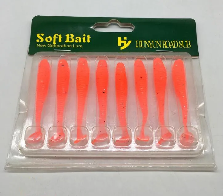 

8Pcs/lot Soft Fishing Lure Crankbait Worm 60mm/1.3g Silicone Bait Wobblers For Sea Fishing Isca Artificial Surface Swimbait Lure