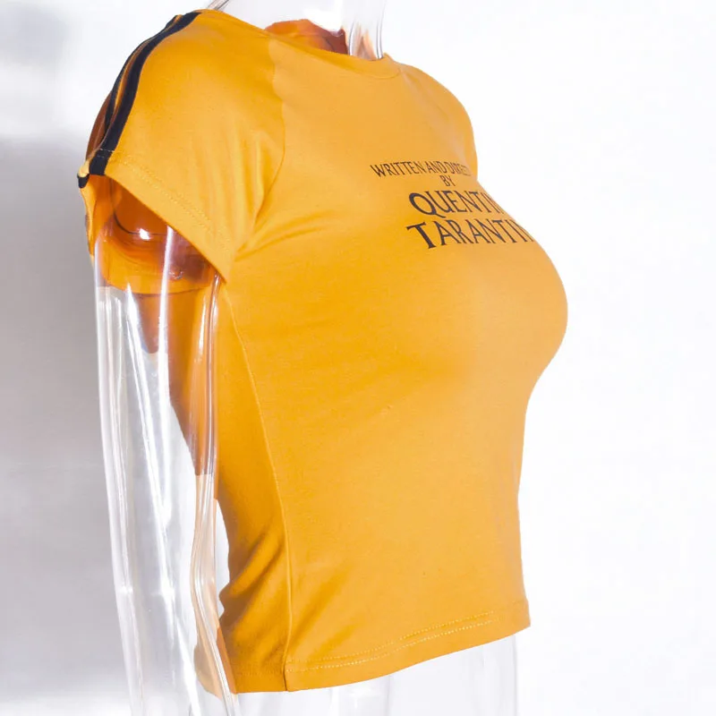 elastic t shirt lady