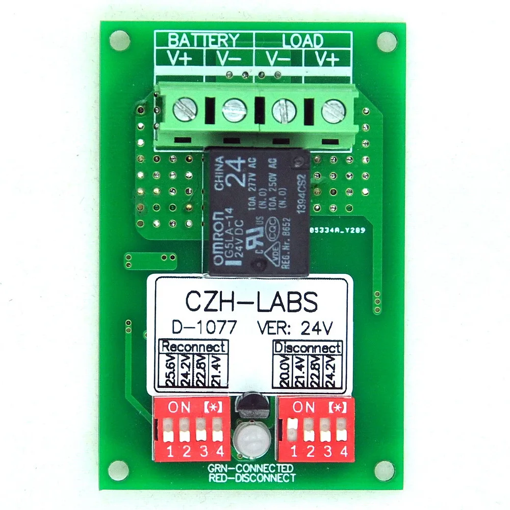 

Low Voltage Disconnect Module LVD, 24V 10A, Protect/Prolong Battery Life.