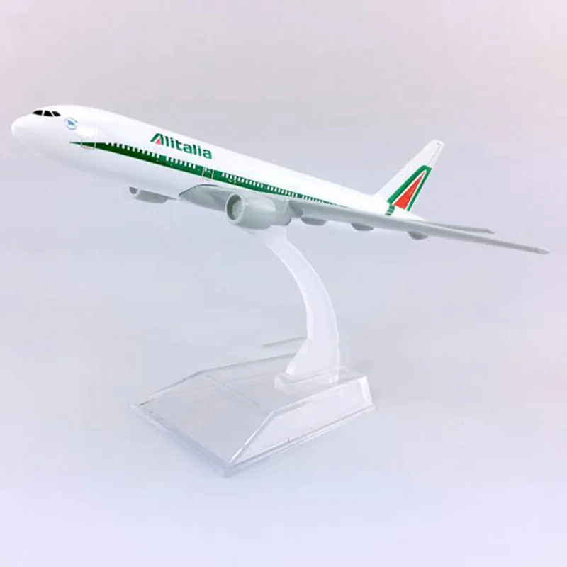 16 см 1:400 Boeing B777-200 модель Alitalia итальянский самолет с базовым сплавом самолет коллекционный дисплей игрушка модель Коллекция