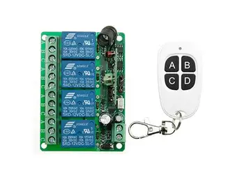 

DC12V 4CH 10A RF Wireless Remote Control Switch System teleswitch transmitter & receiver relay Receiver Smart Home Switch