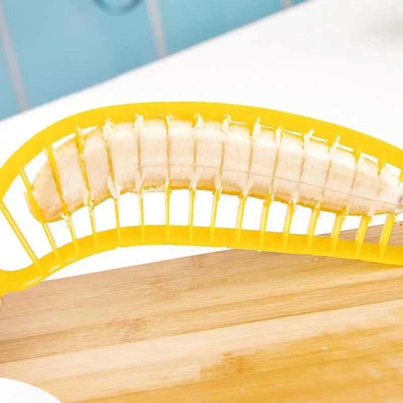 Пластиковый банановый слайсер для ветчины фруктовый овощерезка для салата портативный ручной слайсер инструмент для приготовления пищи Кухонные ручные кухонные Кухонные комбайны