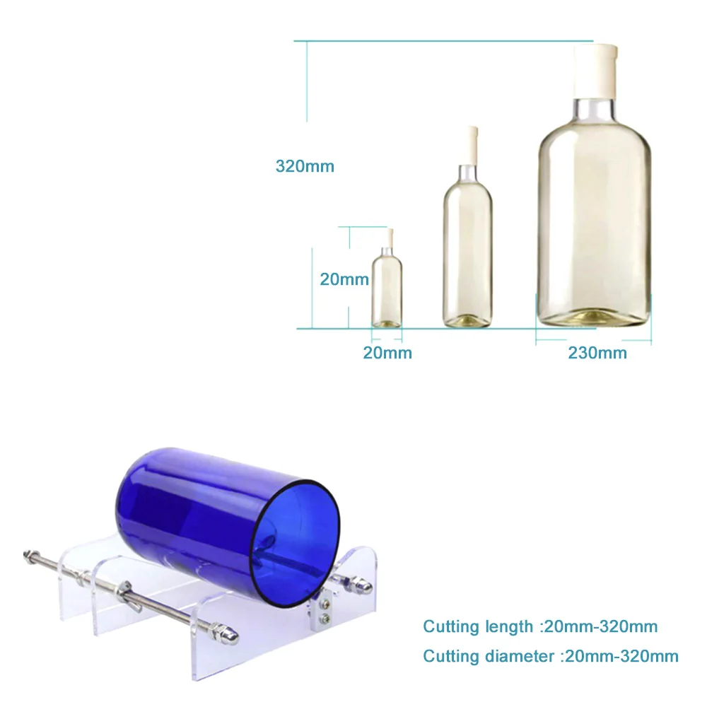 Стекло бутылки резак инструмент для резки Стекло винная, пивная бутылка резак DIY Cut станок 20 мм-230 мм