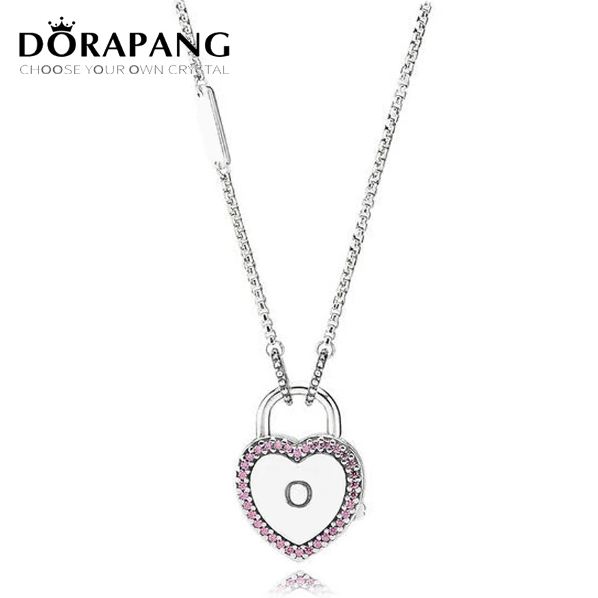 

DORAPANG 100% 925 Sterling Silver 2018 Valentine's New Heart-shaped Pendant Necklace Elegant Clavicle Chain For Ladies Gift