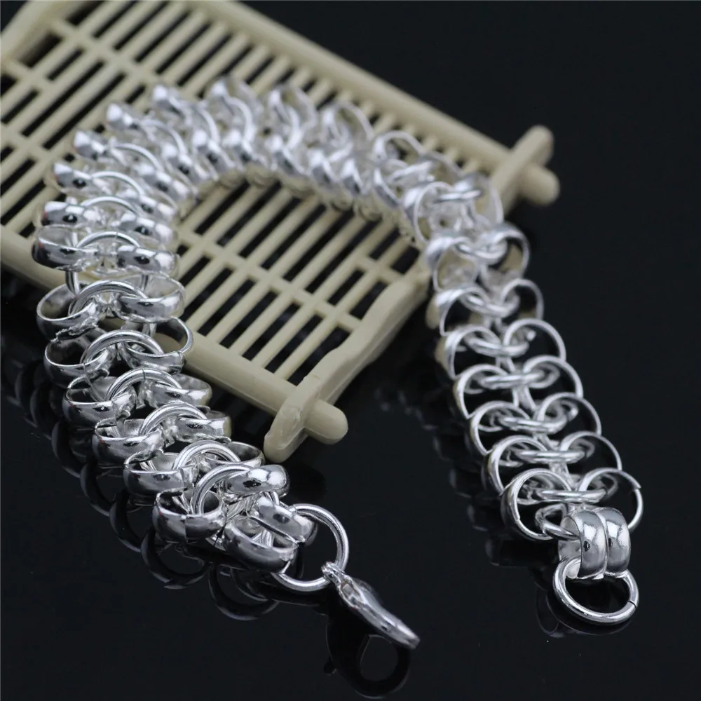 925 sterling silver bracelet The new silver bracelet men Women&#39;s dazzling jewelry wholesale Both ...