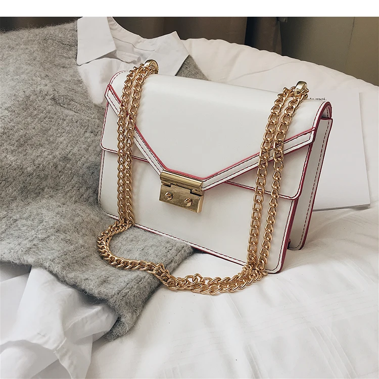 Роскошная сумочка, милая Женская квадратная сумка, новинка, женская дизайнерская сумка из искусственной кожи ярких цветов, сумка на плечо с замком и цепочкой