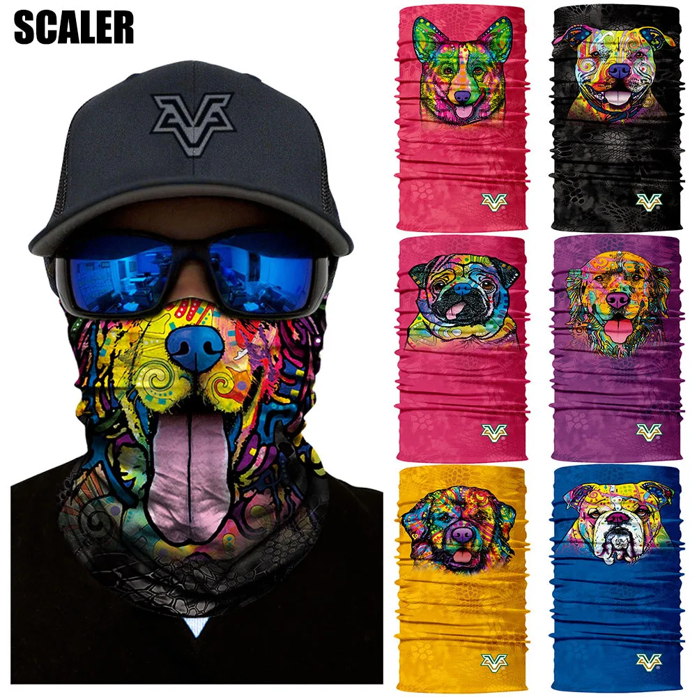 

3D Seamless Headband Animal Style Neck Buffs Face Shield Headscarf Face Mask Kryptek Seamless Bandana Dog Cat Cycling Headwears