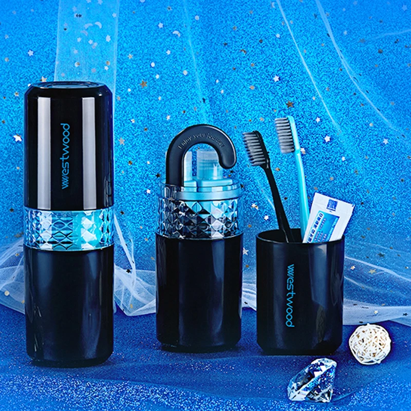 

050 9pcs/set Fashion Travel Portable bottling Wash Cup Set toothbrush Cup Storage Box Home Organizer Wash Gargle Cup 21*6.8cm