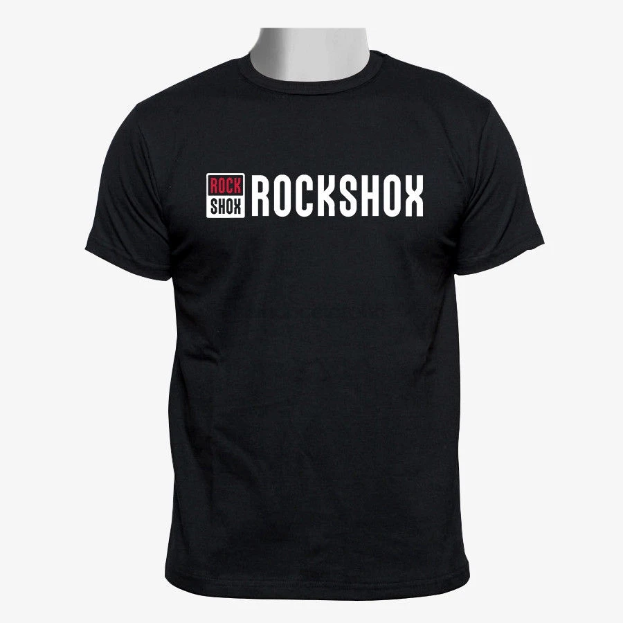 ROCK SHOX Logo Mountain MTB Biker Bicycle Gildan Black Tshirt size S-2XL