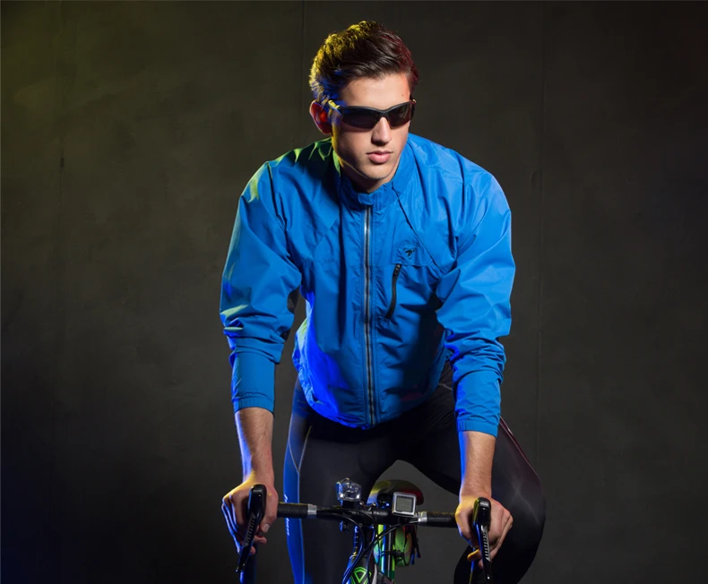 Tasdan Для мужчин Велоспорт куртка Pu покрытием ветрозащитные W/R Велоспорт Clothings Велоспорт одежда молнии с куртка жилет Съемная куртка