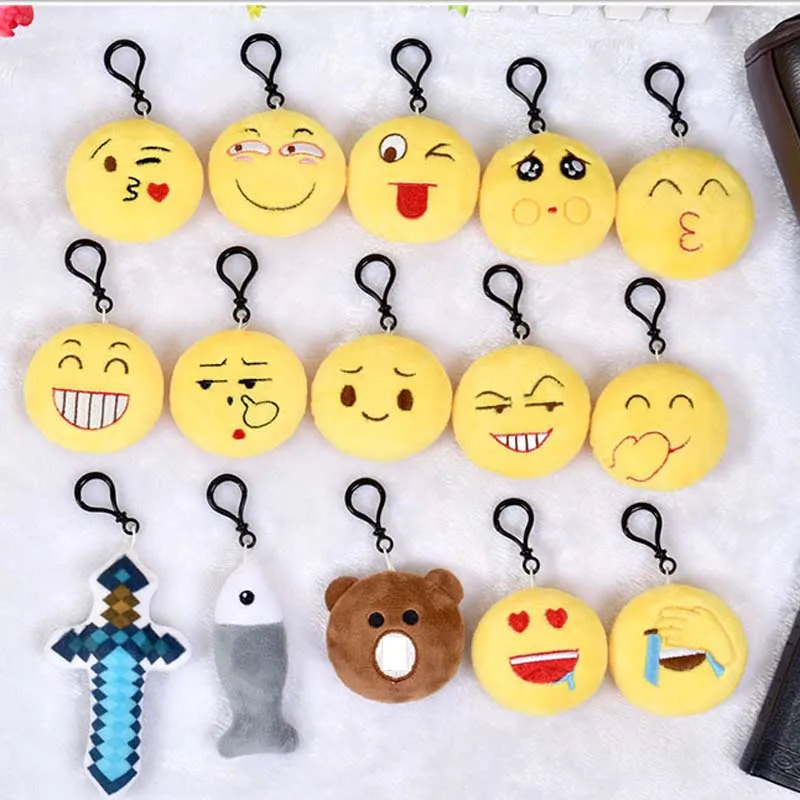 

20Pcs Cute Plush Emoji Keychain Party Favors Souvenirs Party Gifts for Guests Game Prize Birthday Party Gift Ideas