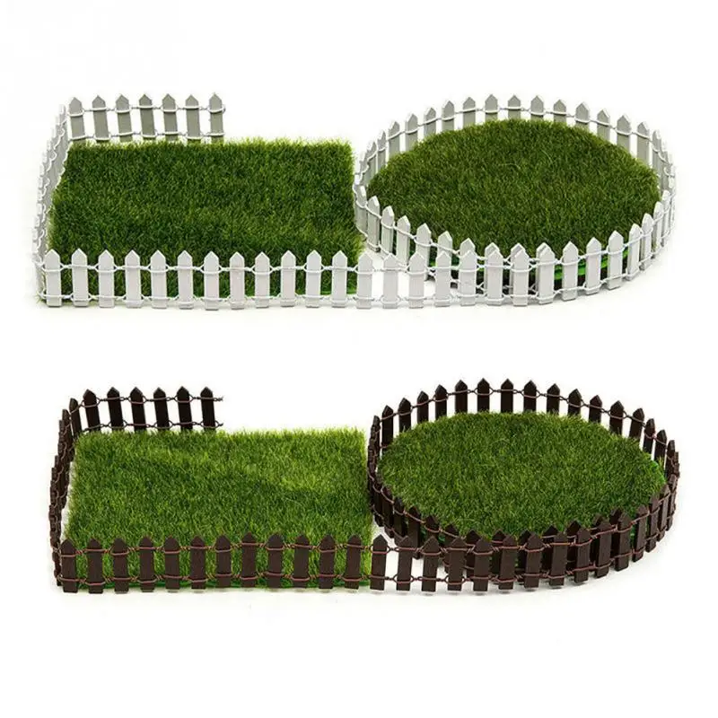100*5 سنتيمتر/100*3 سنتيمتر مصغرة صغيرة الخشب سياج DIY الجنية حديقة مايكرو دمية النبات وعاء ديكور بونساي حلية قطرة الشحن